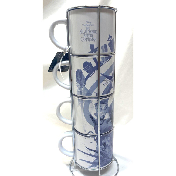 Disney's Nightmare before Christmas, 4 Stacking Mugs in holder - Picture 4 of 7
